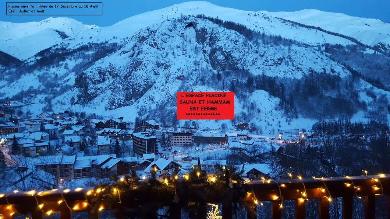 T2 Les Chardons Avec Piscine Sauna Et Hammam Valloire Frankrike